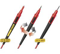 Fluke TL175 Set de cordons de mesure de sécurité Banane mâle 4 mm pointe de test 1.50 m noir, rou