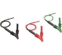 Fluke TLK1550-RTLC Set de cordons de mesure de sécurité pince crocodile Banane mâle 4 mm rouge, noir, vert 1 pc(s)