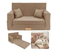 Flumi Canapé enfant pliable en mousse avec housse amovible – Sofa convertible pour chambre ou salle de jeux