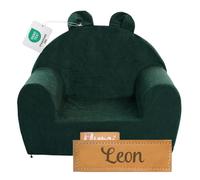 Flumi Fauteuil Enfant personnalisé pour garçon - Fauteuil bébé - Siège Enfant pour Chambre d'enfant Salle de Jeux - Fauteuil avec Gravure nom Enfant (GRÜN), One Size