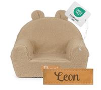 Flumi Fauteuil pour Enfant Personnalisé Mini Fauteuil pour Bébé Siège pour Chambre d'enfant Salle de Jeux Fauteuil avec Gravure du Nom de l'enfant (Beige foncé)