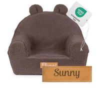 Flumi Fauteuil pour Enfant Personnalisé - Mini Siège pour Bébé, Chambre d'Enfant, Salle de Jeux avec Gravure du Nom (Chocolat)