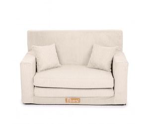 Flumi Personnalisé Canapé Enfant Convertible 3in1 Lit d Appoint Enfant - Mini Canapé avec nom de l'enfant - Mousse Chauffeuse Enfant avec Fonction Lit - Farbe: (Côtelé Beige)