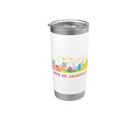 Fluminense Skyline Paysage urbain coloré Rio De Janeiro Gobelet isotherme en acier inoxydable double paroi