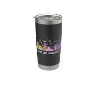 Fluminense Skyline Paysage urbain coloré Rio De Janeiro Gobelet isotherme en acier inoxydable double paroi