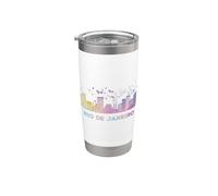 Fluminense Skyline Paysage urbain coloré Rio De Janeiro Gobelet isotherme en acier inoxydable double paroi