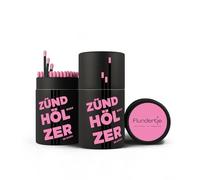 Flundertje Allumettes de Hambourg - 10 cm de long, grandes bougies et allumettes de cheminée - Cadeau de qualité supérieure (rose)