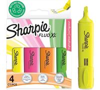 Fluo Surligneurs Xl Pointe Biseautée Assortiment De Couleurs Fluorescentes Lot De 4[Z910]