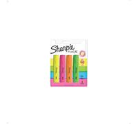 Fluo Surligneurs Xl - Pointe Biseautée - Assortiment De Couleurs Fluorescentes - Lot De 4[Z911]