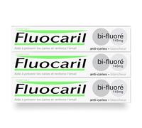 FLUOCARIL Dentifrice Anti-Caries 145mg Blancheur 3x75ml | Protection Longue Durée contre les caries, Aide à restaurer la blancheur, Renforce l'émail, Cliniquement Prouvée