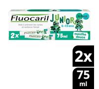 FLUOCARIL - Dentifrice Enfant 6-13 ans Douceur Menthe Fraîche, Goût Non Piquant (2x75mL) - Le Lot De 2