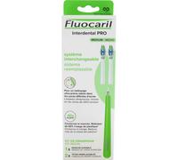 Fluocaril Brosse à Dents Interdental PRO Medium Kit 1 Manche Durable + 2 Têtes Remplaçables