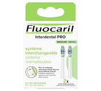 Fluocaril Brosse à dents PRO Interdental – têtes remplaçables – Medium – 2 unités