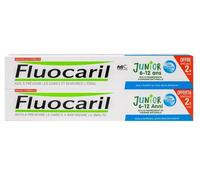 FLUOCARIL - Dentifrice Junior 6-13 ans Anti-Caries Bi-fluoré 145mg - Arôme/Goût Chewing-gum - Aide à prévenir les caries et renforce l'émail des premières dents définitives - lot de 2x75ml