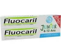 Fluocaril® Junior 6-12 ans paquet de dentifrice au goût de vessie, 2x 75 ml