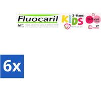 Fluocaril Kids - Bi-Fluorure - Dentifrice - Goût fraise - 3 à 6 ans - 50 ml - Pack avantage - 6 pièces