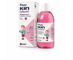 FLUOR KIN - Bains de Bouche Anti-caries - Fraise - Dès 5 ans - 500 ml