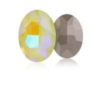 Fluorescence Ovale Strass Nail Art Cristal Pointback K9 Verre Gemmes Décoration Vêtements Bijoux Accessoire Strass Pierre-Lumière topaze MI,13x18mm,10Pcs