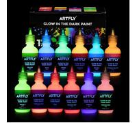 Fluorescent Paint Kit Acrylic Glow In The Dark 12 Colours 30ml/1oz Perfect For DIY,Halloween Christmas Decoratio PEINTURE ACRYLIQUE
