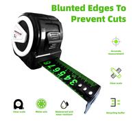Fluorescent Tape Measure,5m Tape Measure,Self-Locking Measuring Tools,Metric Measure,Professional Stainless Steel Tape Measure For Professionals And Homeowners