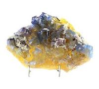 FLUORITE + CALCITE - Pierre Naturelle en Provenance des USA, Rosiclare Level, Minerva Mine #1, Ozark-Mahoning, Cave-in-Rock Dist. (Multicolore, Cristal, Minéral, Roche, Fluorescent) 2610.2 ct - Certif