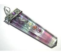 Fluorite Chakra avec pendentif Cabochon cristal guérison mode cadeau énergie positive méditation spirituelle fabriqué à la main équilibre de sagesse accessoire