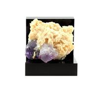 FLUORITE + DOLOMITE - Pierre Naturelle en Provenance de Chine, Shangbao Mine - Cristal Multicolore Rare et Unique 1710.0 ct - Certificat d'Authenticité Inclus 78 x 86 x 55 mm Multicolore G