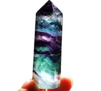 Fluorite Naturelle Quartz Cristal Pierre Guérison Améthyste Hexagonal Mur Point Pierre Générateur Énergie Blanacing Chakra pour Yoga Meditaion Home Ornements Décor, Guérison Cristaux Alternative
