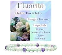 Fluorite - Nettoyage - Bracelets de perles de 4 mm pour femme en pierre naturelle semi-précieuse élastique protection bijoux cadeaux