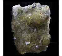 FLUORITE + PYRITE - Pierre Naturelle en Provenance d'Espagne, Villabona - Magnifique combinaison de fluorite violette et de pyrite dorée, 1181.0 ct - Certificat d'Authenticité Inclus 70 x 60 x 35 mm G