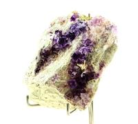 FLUORITE + QUARTZ + BARYTE en provenance d'Espagne, La Cabaña, Berbes - Pierre et Cristal Naturel, propriétés de guérison, énergie positive 1983.0 ct - Certificat d'Authenticité Inclus 90 x 70 x 50 mm