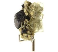 FLUORITE + SPHALERITE en provenance de RUSSIE, Dal'negorsk - Pierre Naturelle de Collection, Cristal de Guérison 224.0 ct - Certificat d'Authenticité Inclus 46 x 37 x 24 mm G