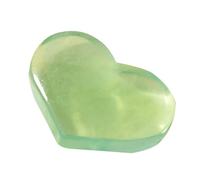Fluorite Tumbled Stones, Heart Shaped Crystal Beads, 1.18in Natural Green Gemstones, Reiki Amethyst Pocket Stones, Luck Attracting Healing Rocks for Spiritual Energy Present