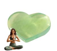 Fluorite Tumbled Stones, Heart Shaped, Fluorite Beads, Natural Green Color Rock, Reiki Amethyst Pocket Gemstones for Luck and Healing Energy, Long Lasting Décor