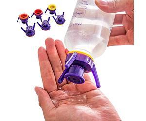 FLUORO Lot de 6 supports de vidange de bouteille - Bouchon de support inversé anti-fuite, bouchon de bouteille avec trépied