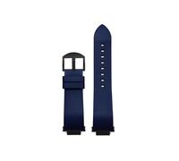 Fluororubber bracelet de montre, Compatible avec CASIO G-SHOCK GBA800 GBD-800 GMD-800 GMA-800 GA-800(Blue-black pin buckle)