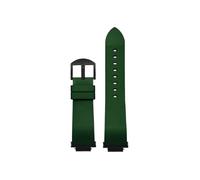 Fluororubber bracelet de montre, Compatible avec CASIO G-SHOCK GBA800 GBD-800 GMD-800 GMA-800 GA-800(Green-black pin buckle)