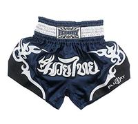 FLUORY - Short de boxe Muay Thai résistant à la déchirure L bleu marine