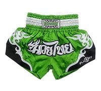 FLUORY - Short de boxe Muay Thai résistant à la déchirure M Vert