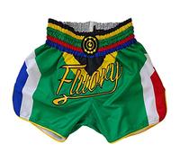 FLUORY Short de combat Muay Thai - Style populaire - Pour entraînement - Pour combattre le grappling, Mtsf93green, Medium