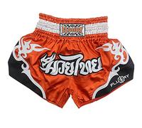 FLUORY Short Muay Thai,Haute Qualité Short Boxe Thaï Short MMA Kick Boxing pour Femme Homme Enfant Compétition D'entraînement de Combat.
