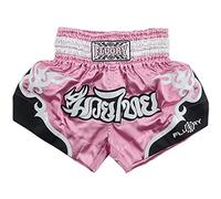 FLUORY Short Muay Thai,Haute Qualité Short Boxe Thaï Short MMA Kick Boxing pour Femme Homme Enfant Compétition D'entraînement de Combat. - XL - Rose