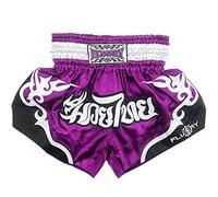 FLUORY Short Muay Thai,Haute Qualité Short Boxe Thaï Short MMA Kick Boxing pour Femme Homme Enfant Compétition D'entraînement de Combat. - S - Mauve