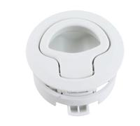 Flush Latch Tirer, trappe en plastique universel Poignée encastrée Loquet pour Slam Latch RV Marine Boat RV White (Blanc)