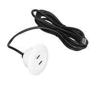 Flush Mount USB Charging Socket | Dual USB Ports for Sofa/Bed/Recliner | 5V 2.1A Quick Charging & Circuit Protection | Easy Installation Home Charging Station (White)