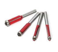 Flush Trim Bit Set Router Bit Bearing Cutting Edge 6mm 1/4 Inch Shank 6.35mm 4Pcs