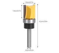 Flush Trim Router Bit Woodworking Cutter High Quality Carbon Steel Straight Trimming Milling Tool for Wood Slotting and Trimming 6x19x20mm