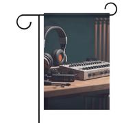 Flûte à bec avec écouteurs - Drapeau de bienvenue double face - Ne se décolore pas - 30,5 x 45,7 cm - Petit drapeau décoratif pour extérieur - Pour terrasse, pelouse, porche, décoration de ferme