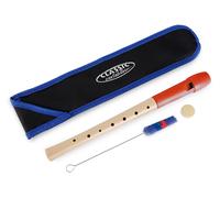 Flute a Bec Bois en Erable Soprano Doigte Allemande Rouge avec Graisse Set