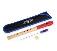 Flute a Bec Bois en Erable Soprano Doigte Baroque Rouge avec Graisse Set